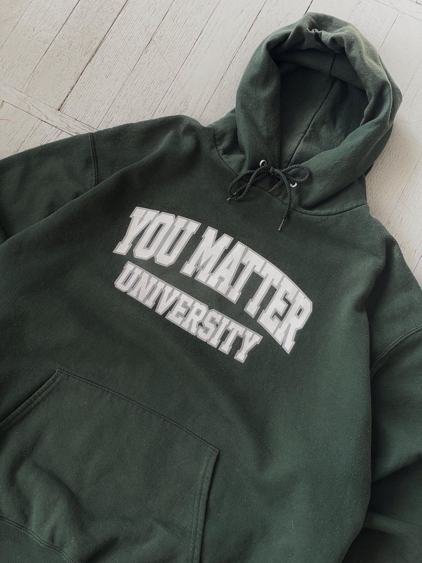 XXL Vintage Champions You Matter University Hooded Sweatshirt