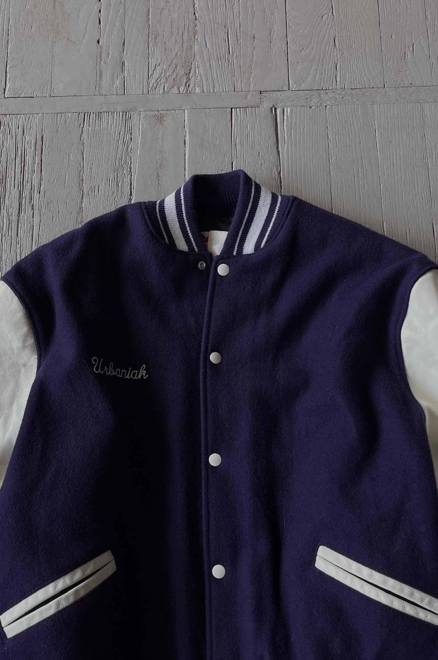 Vintage Varsity Wool Bomber Jacket