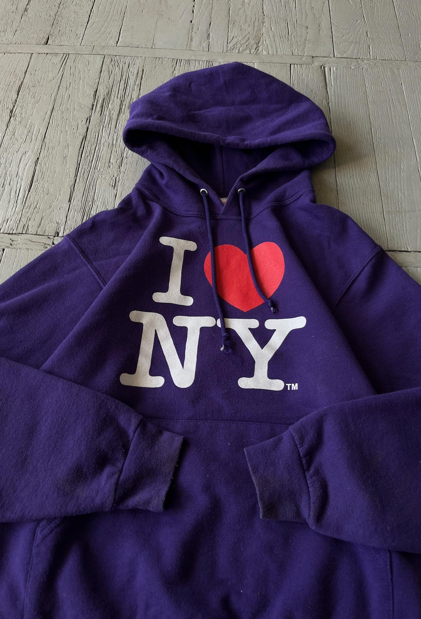 S Vintage I Love NY Hooded Sweatshirt