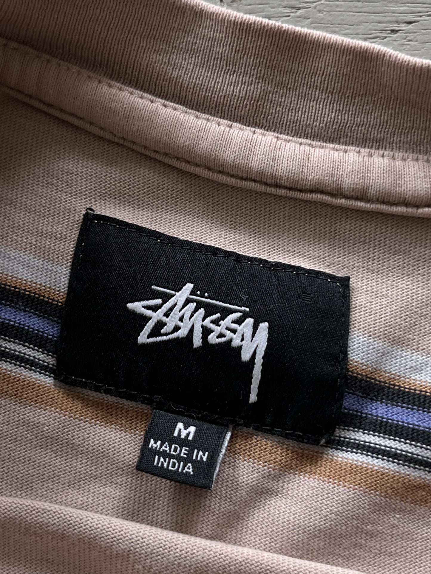 Вінтажна смугаста футболка Stussy