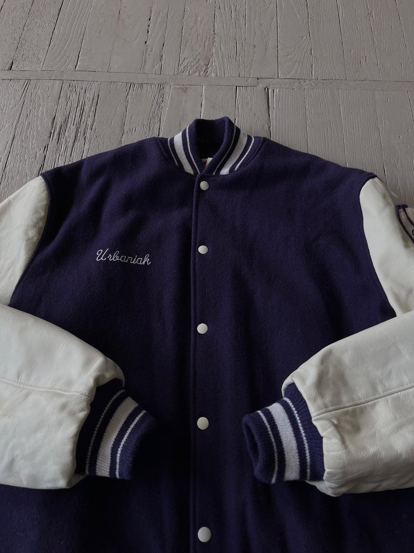 Vintage Varsity Wool Bomber Jacket