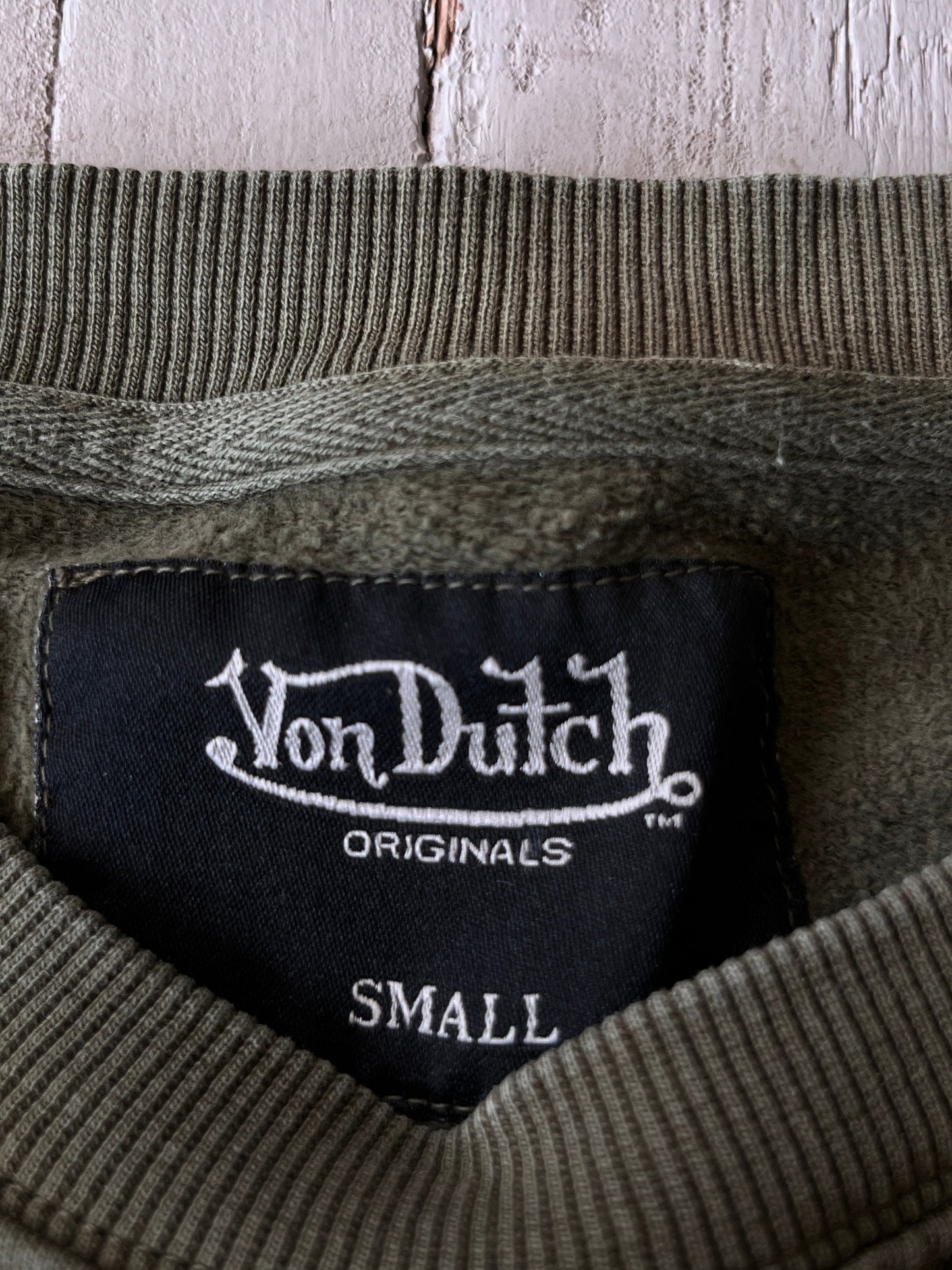 S Vintage Von Dutch Logo Crewneck Baggy Sweatshirt