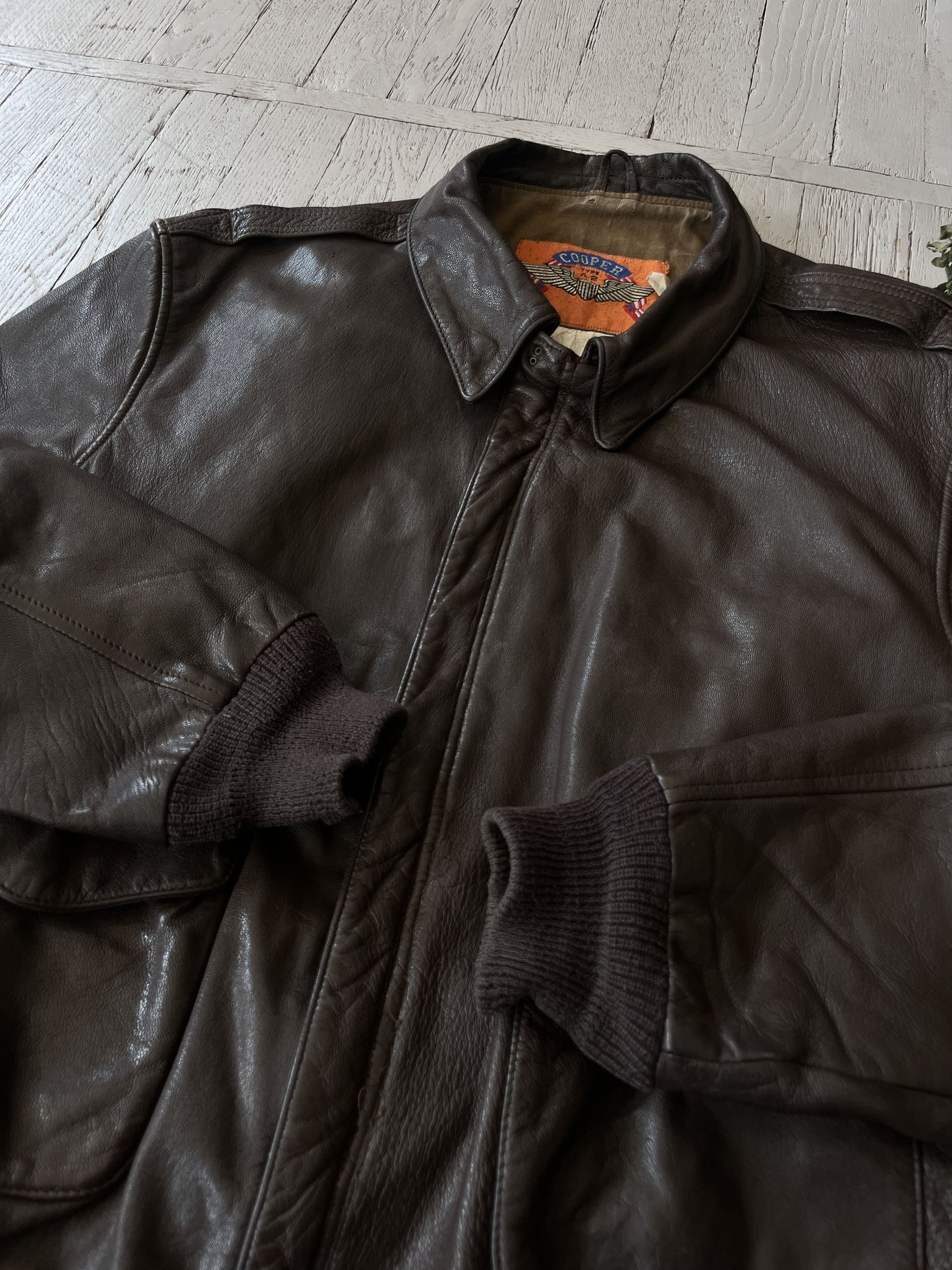 Vintage Real Leather A2 Aviator Jacket