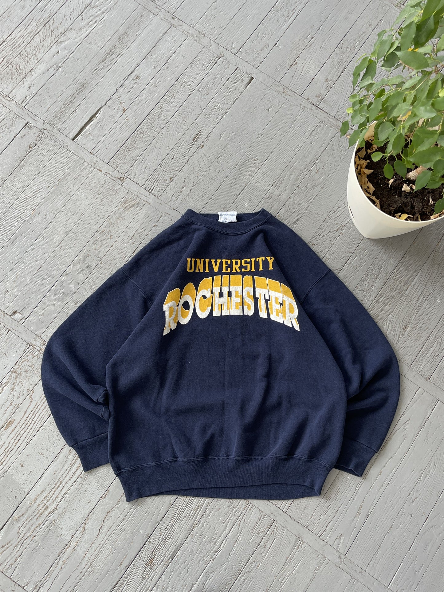 L Vintage Rochester University Crewneck Sweatshirt