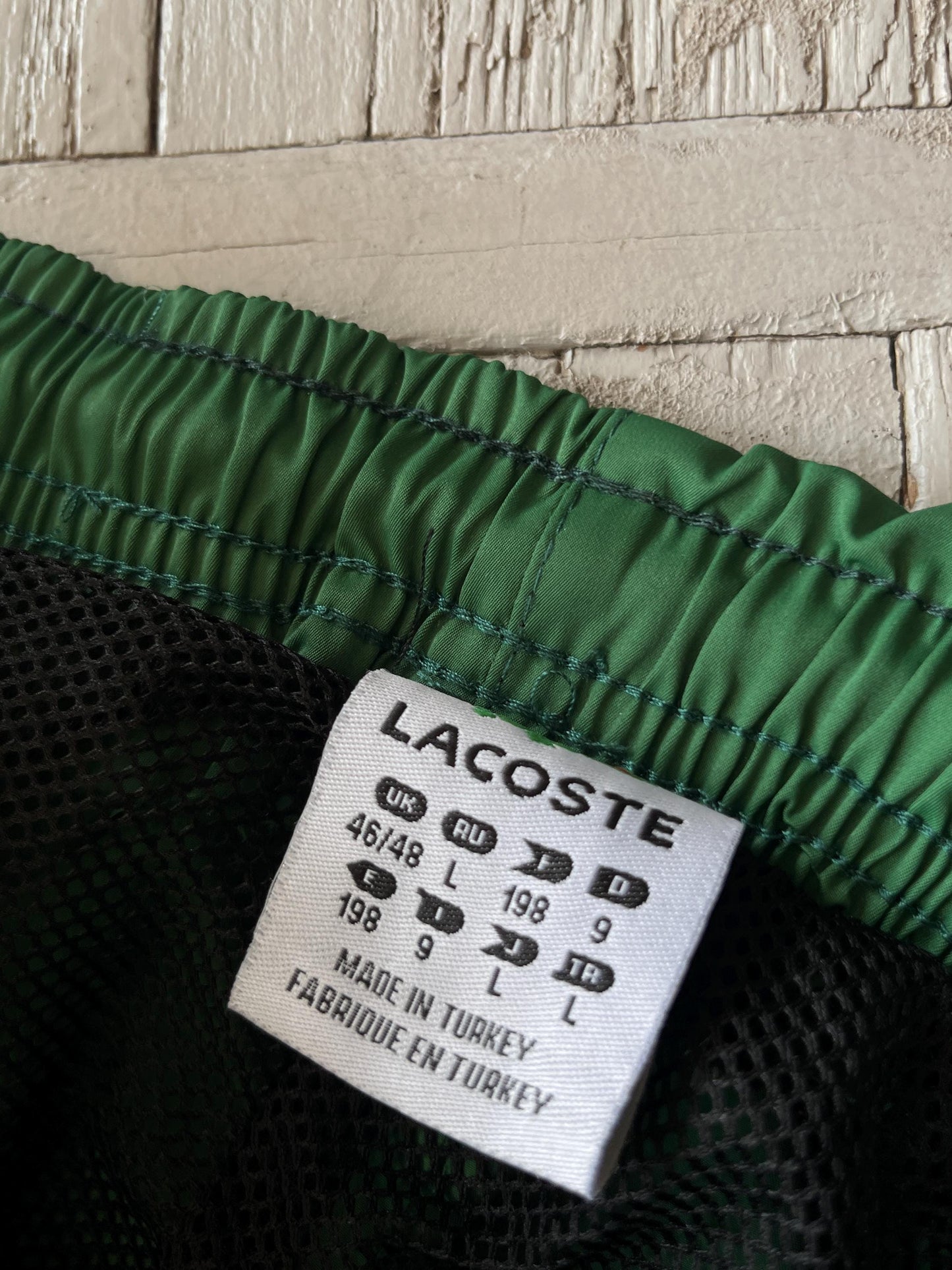 L Vintage Lacoste Nylon Baggy Track Pants