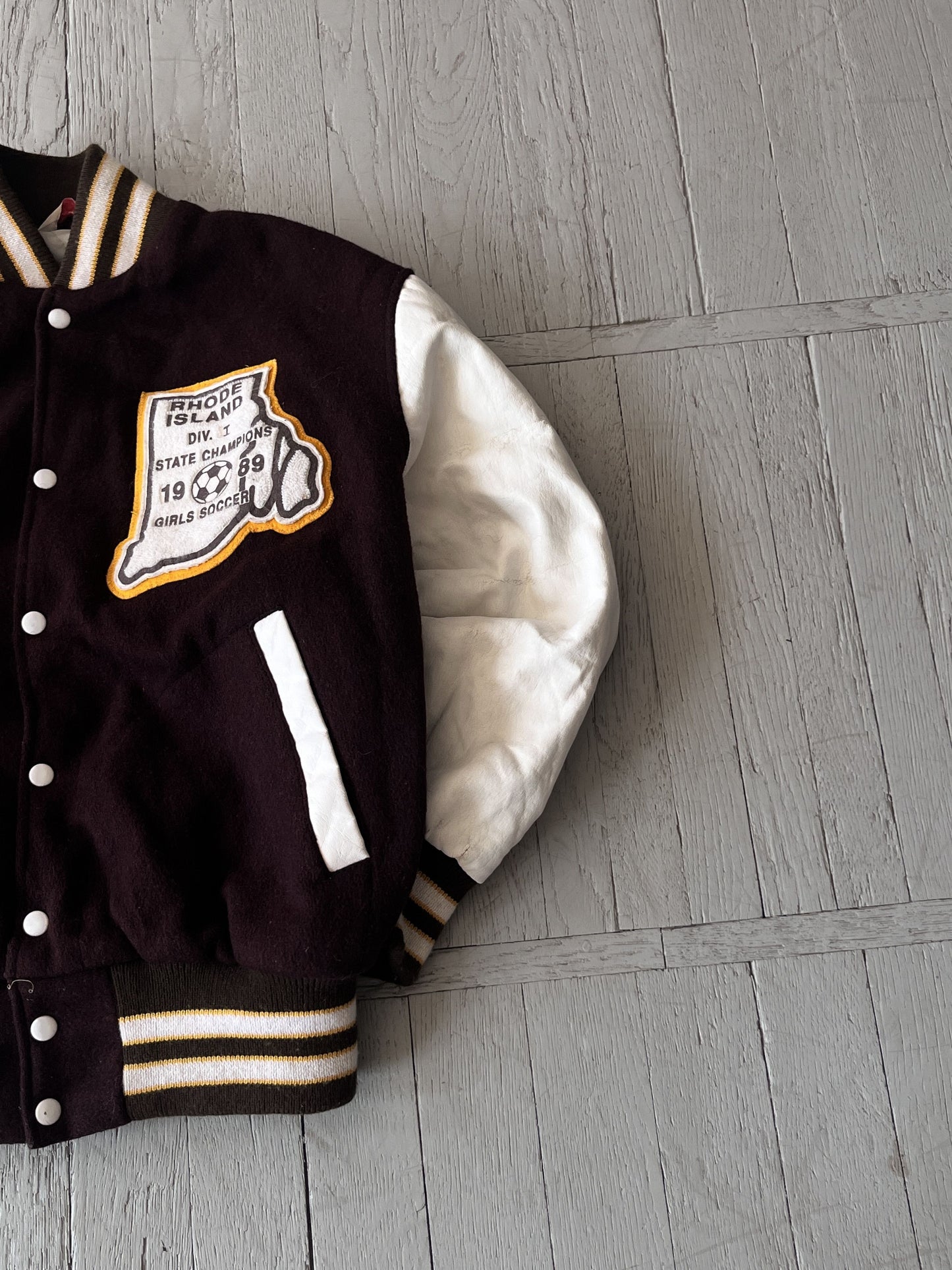 Vintage College Varsity Wool Bomber Jacket