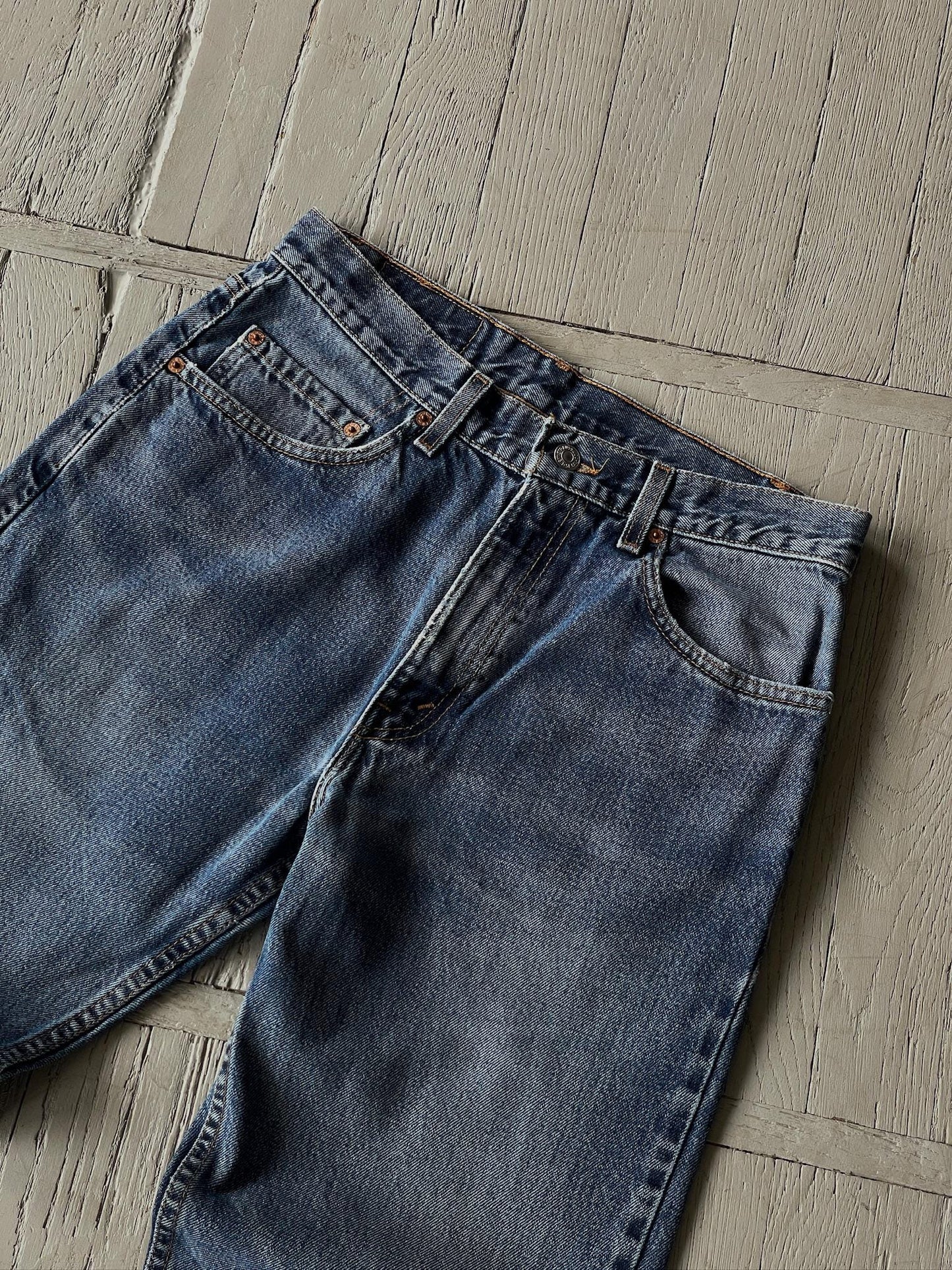 32x30 Vintage 90s Levi's 505 Washed Blue Denim Jeans