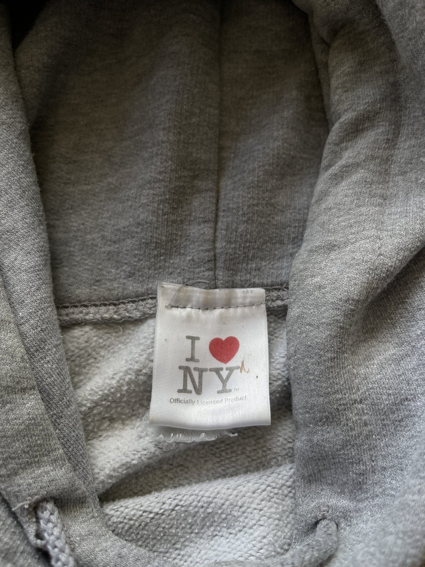 XL Vintage I Love NY Hooded Sweatshirt