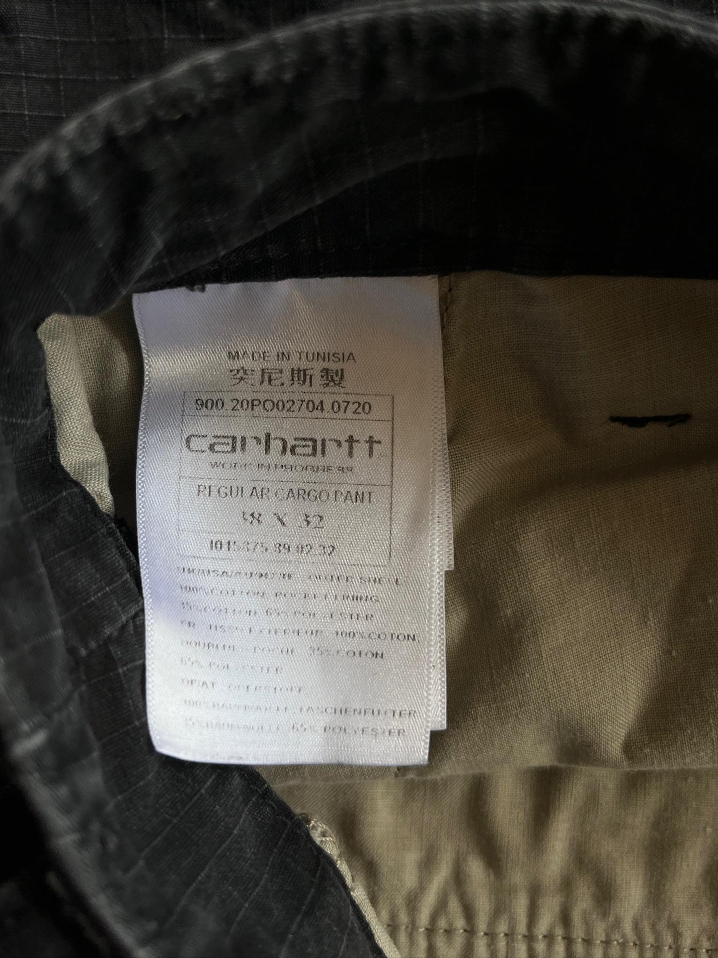 38x32 Carhartt WIP Regular Fit Cargo Pants