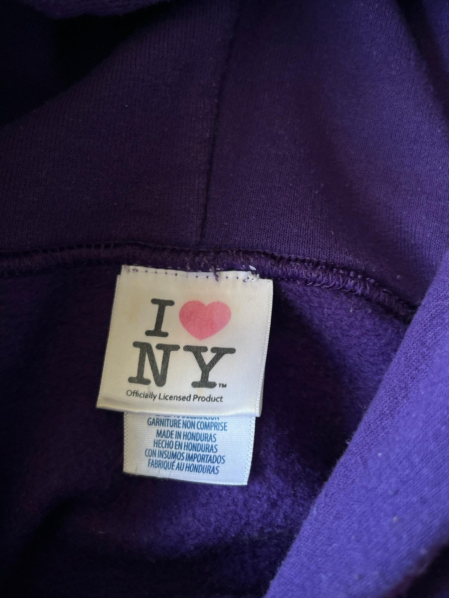 S Vintage I Love NY Hooded Sweatshirt