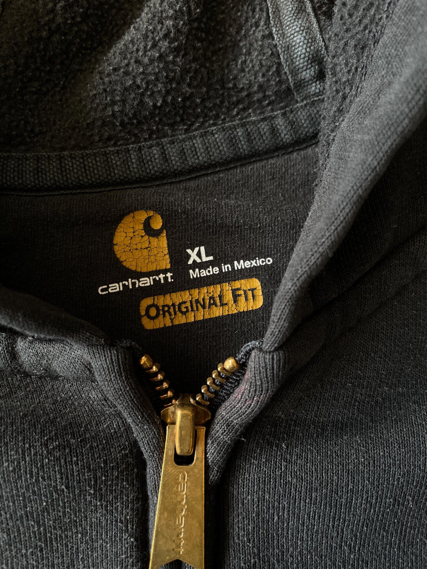 XL Vintage Carhartt Full Zip Cotton Hooded Jacket