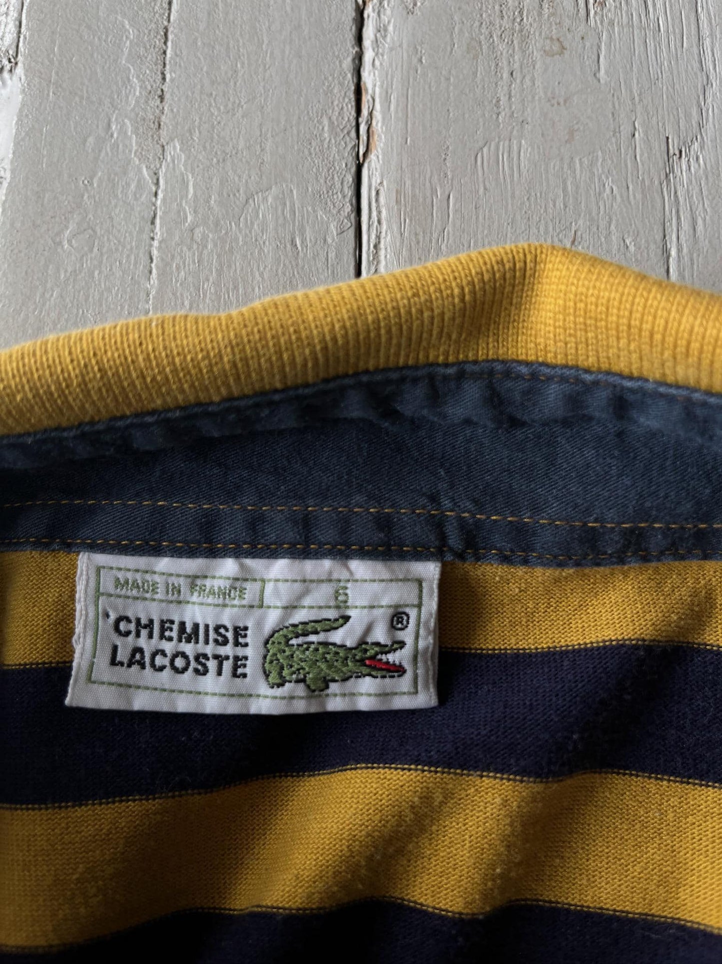 6 Vintage Lacoste Striped Rugby Shirt