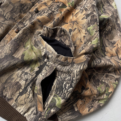 L Vintage Camo Realtree Bomber Jacket