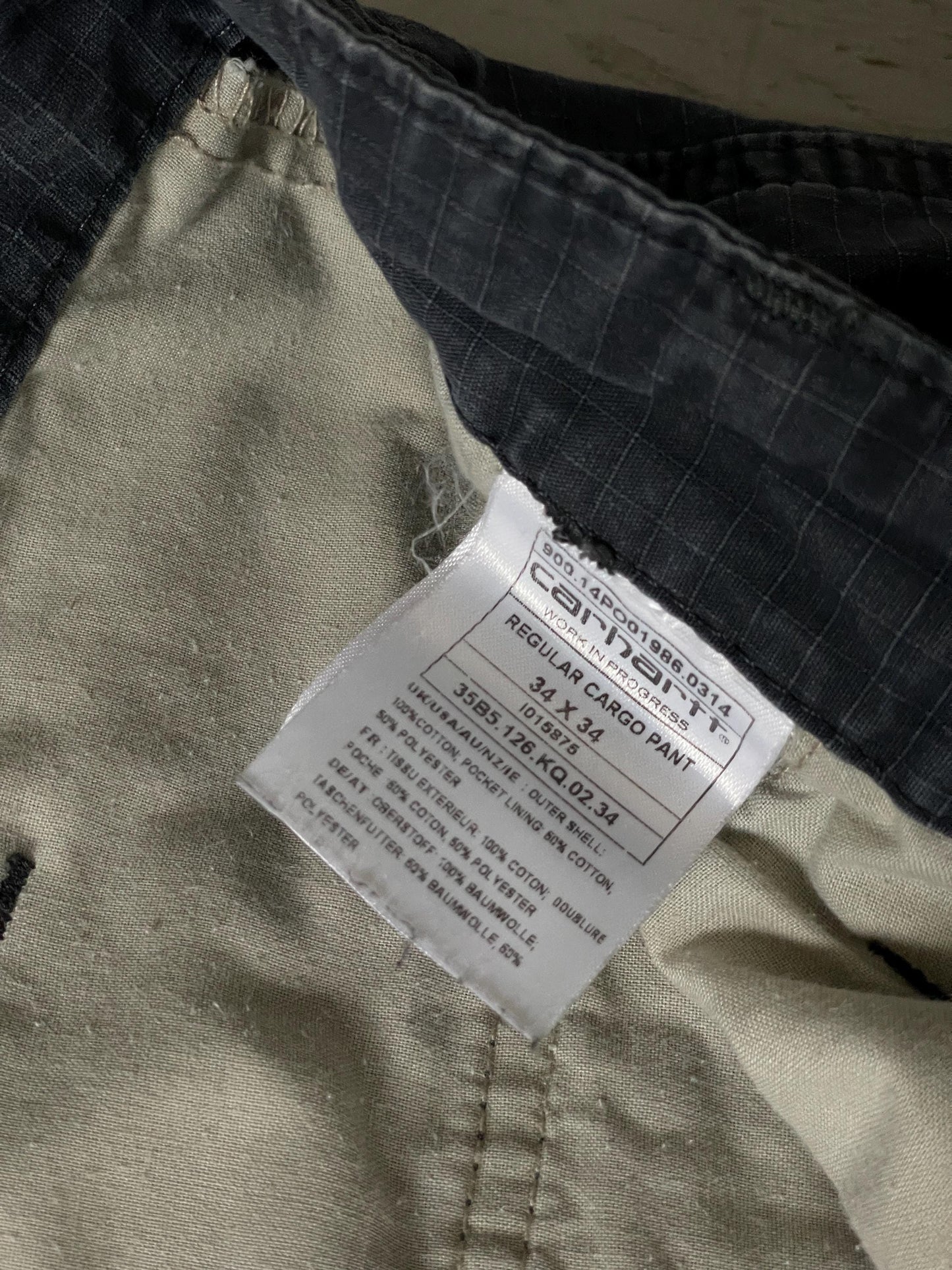 34x34 Carhartt WIP Regular Fit Cargo Pants