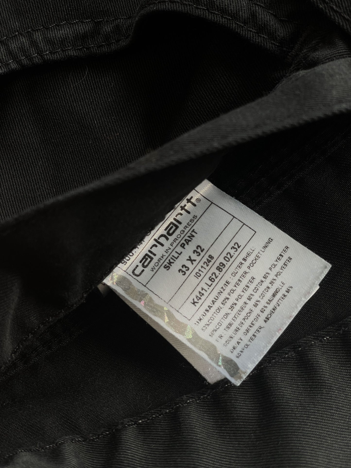 33x32 Vintage Carhartt Skill Work Pants Black