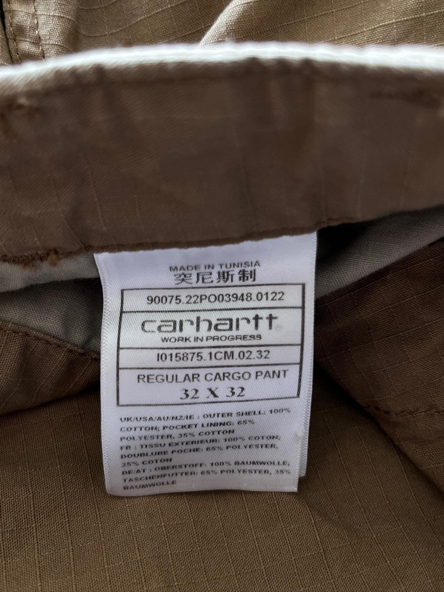 32x32 Carhartt WIP Regular Fit Cargo Pants