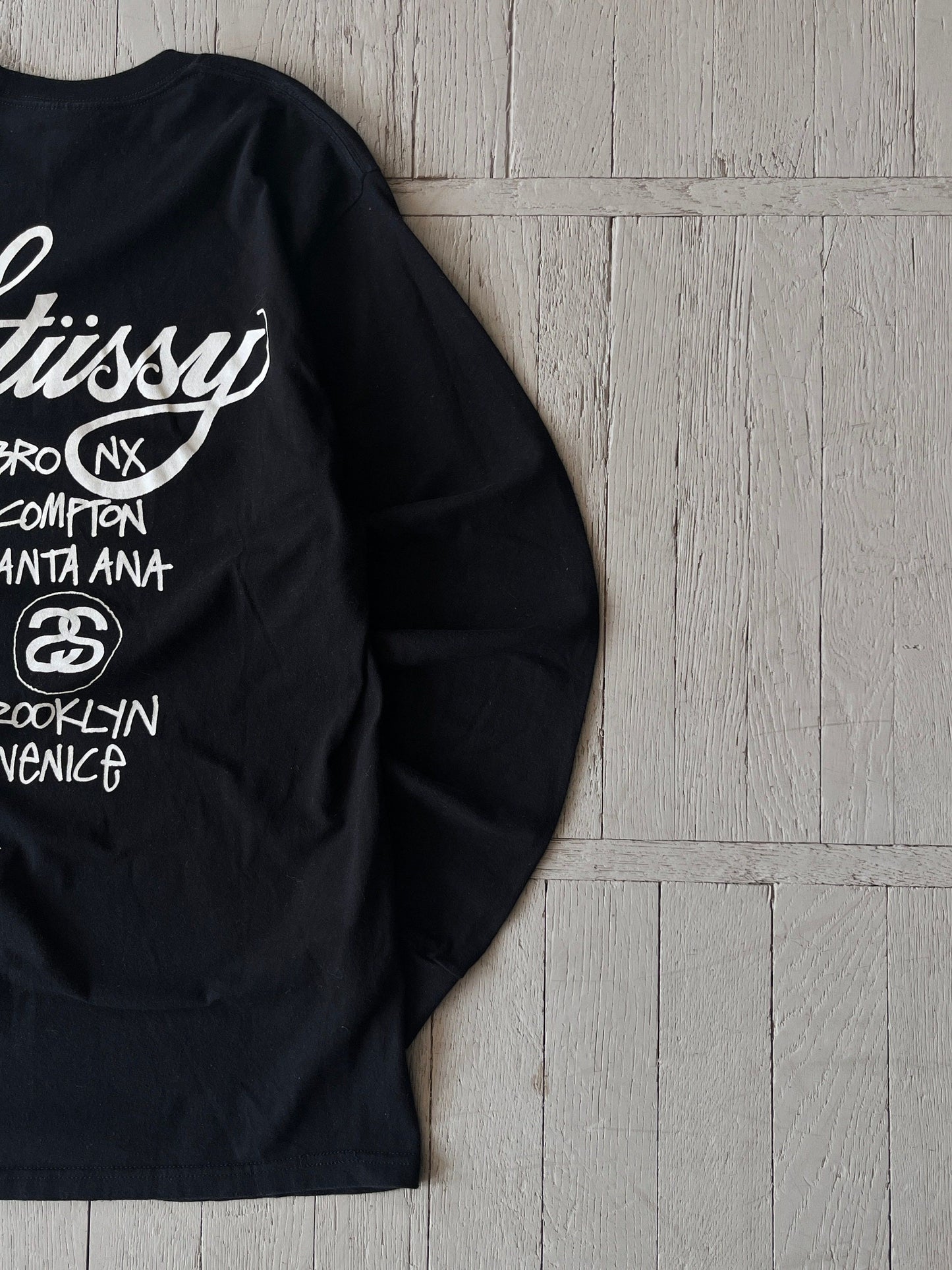 Vintage Stussy World Tour Long Sleeve Tee Shirt