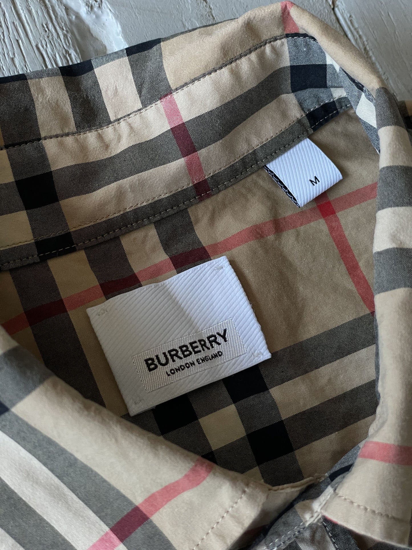 M Vintage Burberry Button Up Nova Check Shirt