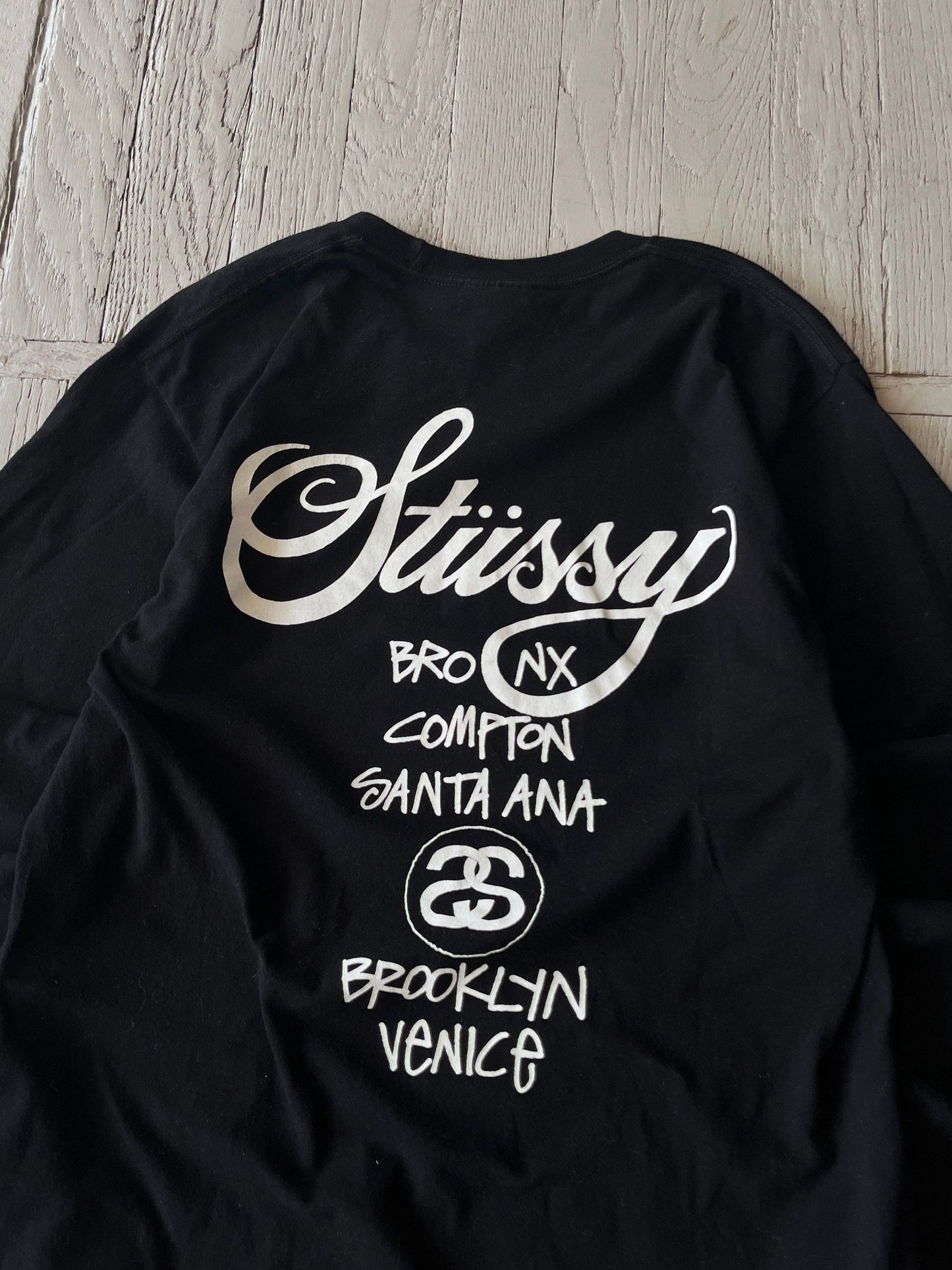 Vintage Stussy World Tour Long Sleeve Tee Shirt