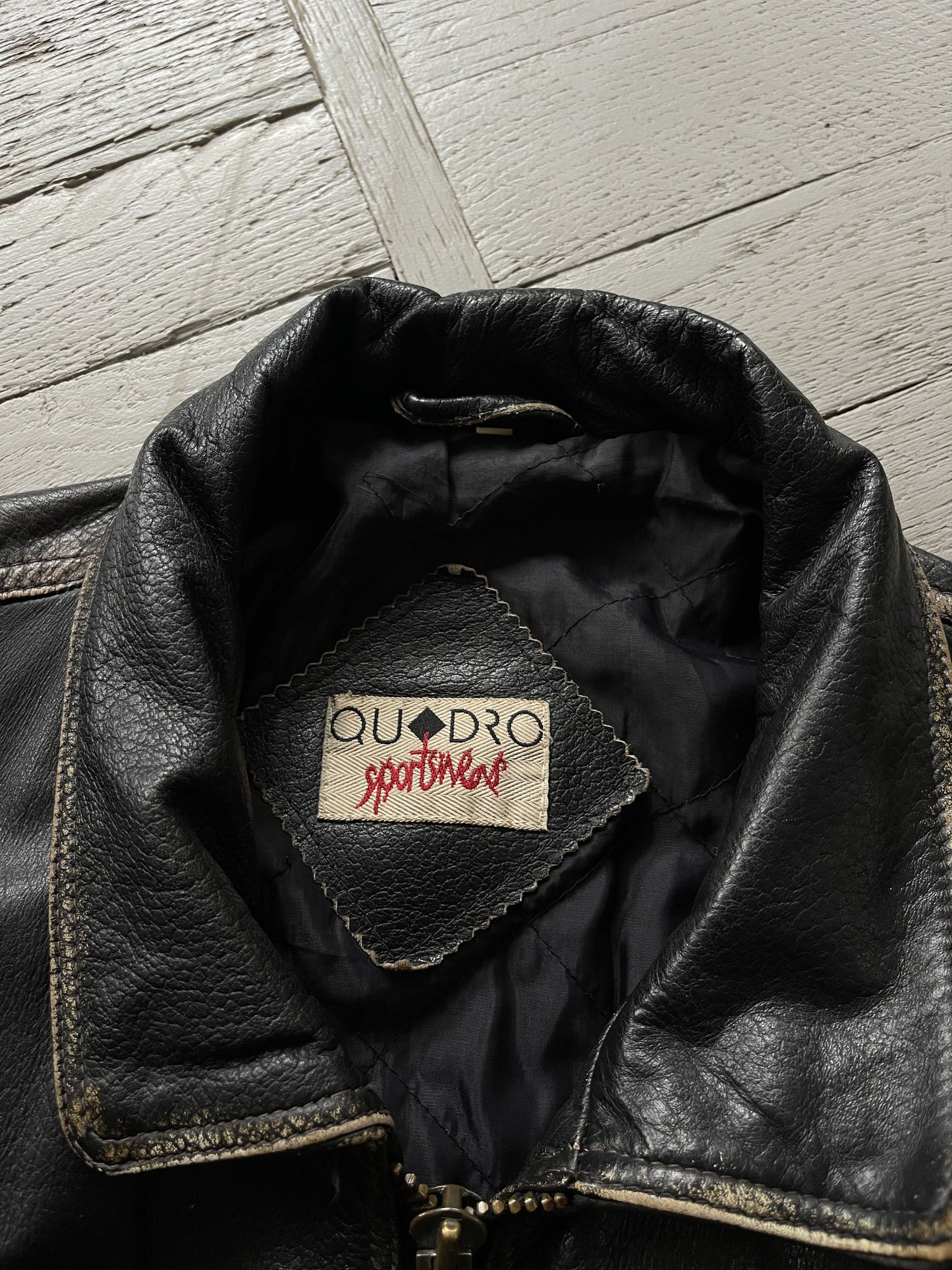 Vintage Real Leather Aviator Jacket